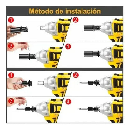 Taladro Impacto Inalambrico + accesorios