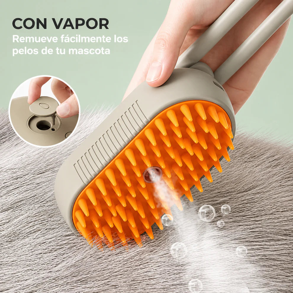 Cepillo Para Mascotas A Vapor Recargable