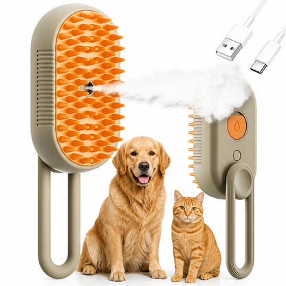 Cepillo Para Mascotas A Vapor Recargable