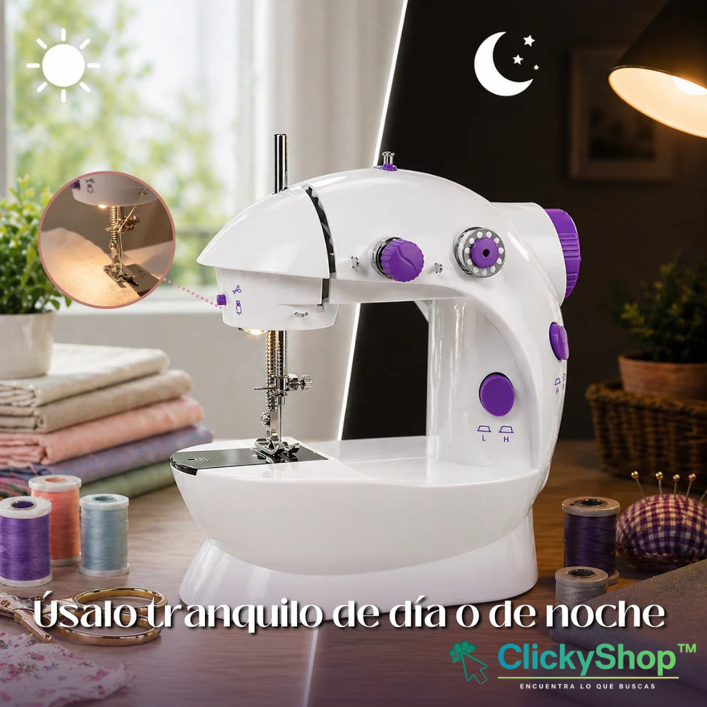Mini máquina de coser eléctrica