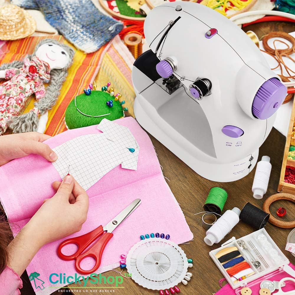 Mini máquina de coser eléctrica